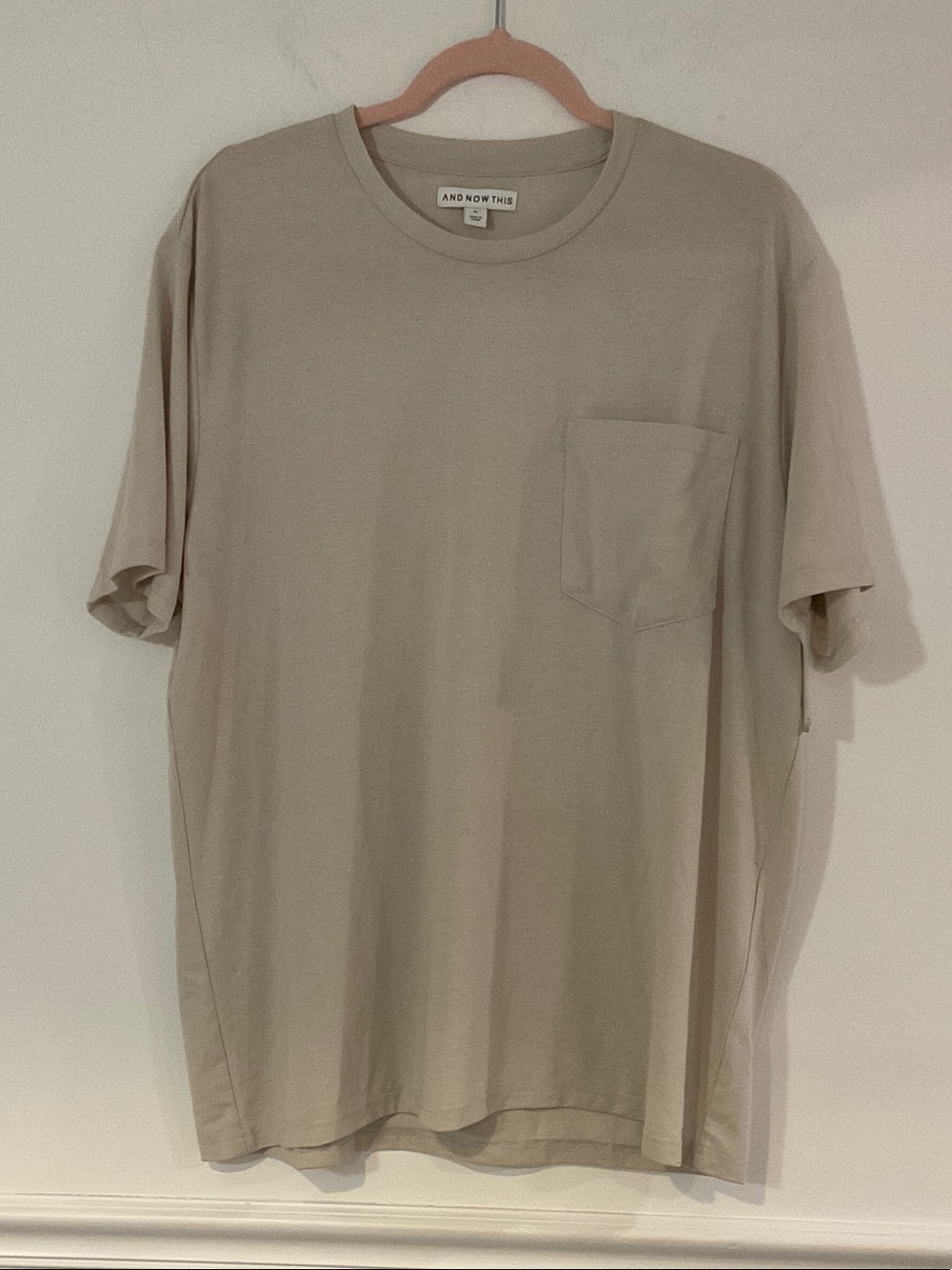 And Now This Men's Short-Sleeve Pocket Tee — Sand Beige
